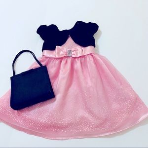 Jona Michelle, Pink And Black Formal Dress with Purse, size 3T